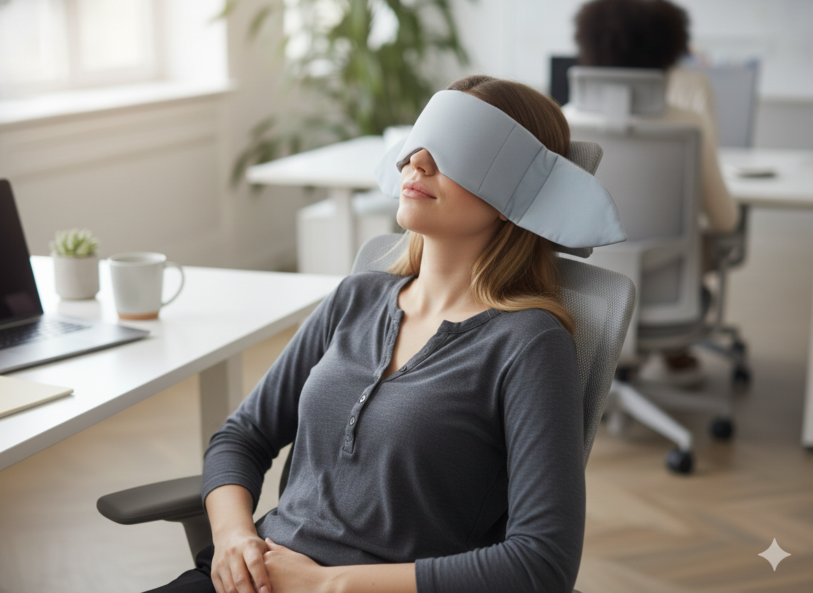 RESTED Weighted Sleep Mask - Fall asleep faster — even when your mind won’t shut off
