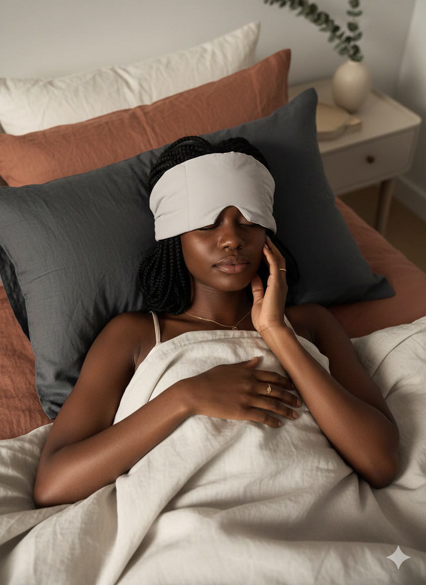 RESTED Weighted Sleep Mask - Fall asleep faster — even when your mind won’t shut off